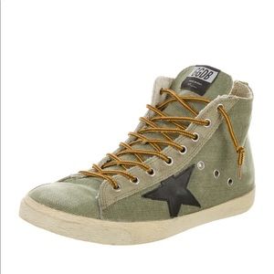 Golden Goose Green Francy High Too Sneakers- 38